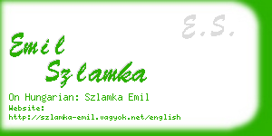 emil szlamka business card
